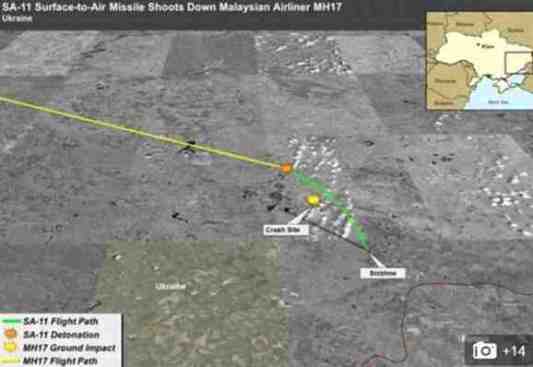 MH17 crash site sat map