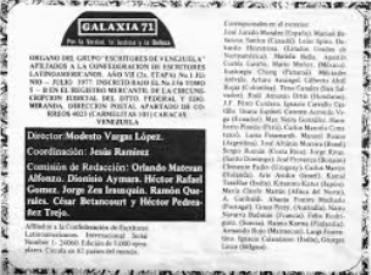 Revista Galaxia 71 Modesto Vargas Dionisio Aymara