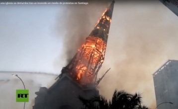 quema iglesia Santiago oct 2020