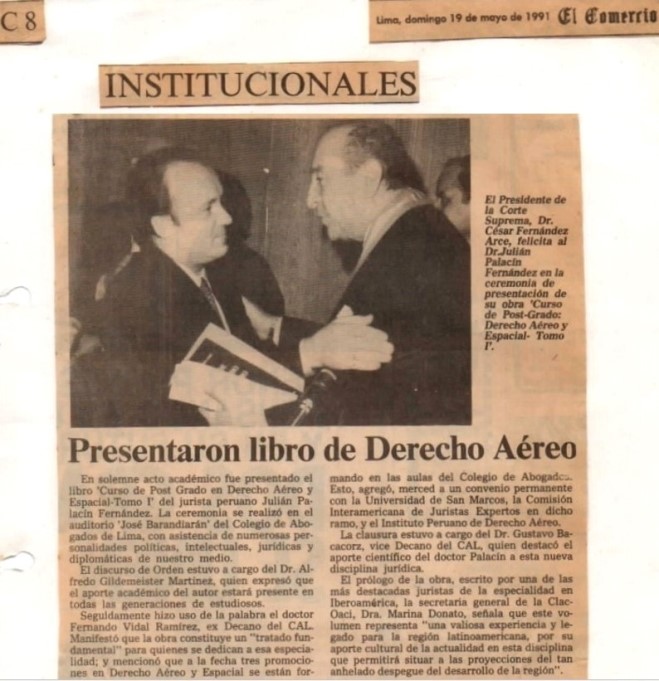 elcomercio 19 may 1991 Palacin