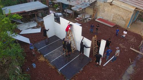instalacion viviendas emergencia San Martin y Loreto