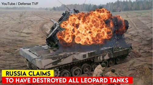 Rusia destruye tanque Ucrania