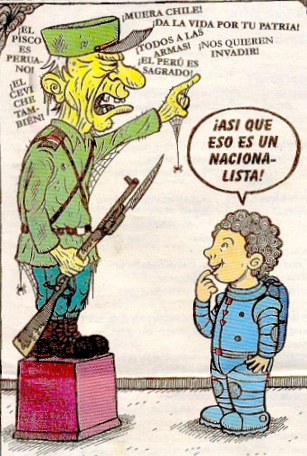 caricatura prochilena en Peru21