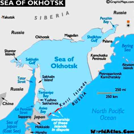mapa okhotsk mar