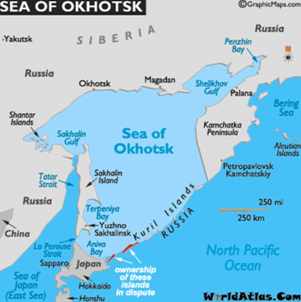 mar okchotsk mapa