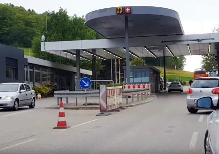 frontera carretera Alemania Suiza