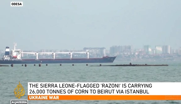 barco granos de Ucrania tras bloqueo 2022