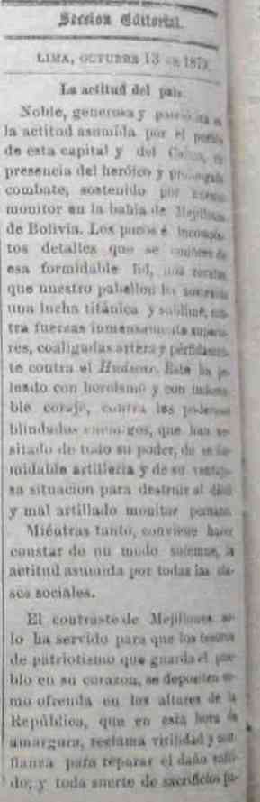 Angamos El Peruano 13 oct 1879