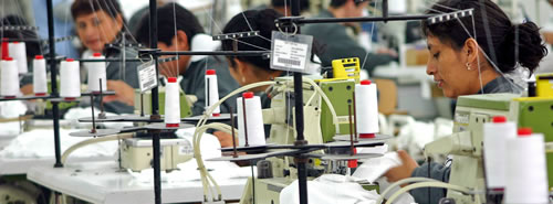 trabajadores textiles algodon