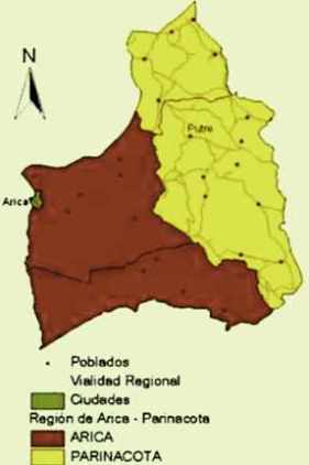 arica parinacota mapa