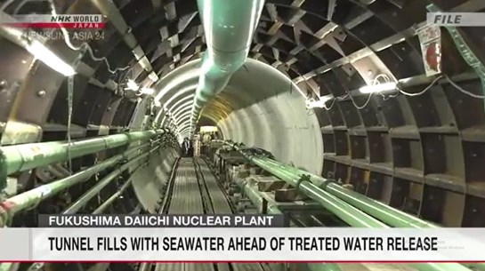 tunel agua planta Fukushima