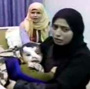 mujeres nino herido gaza
