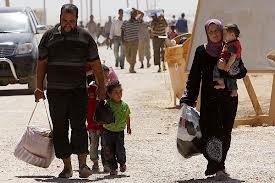 refugiados huyen de siria