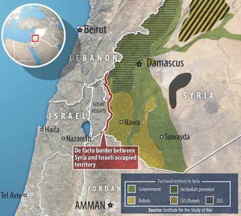 mapa conflictos Siria frontera Israel