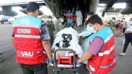 ambulancia llegada accidentados en comunidad nativa de Ucayali 