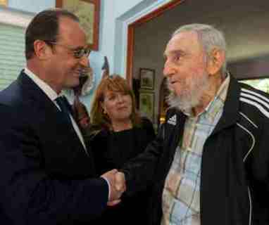 Fidel Castro Francois Hollande