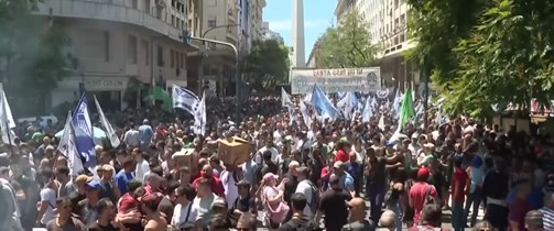 marcha trabajadores Argentina dic 2023